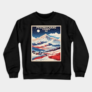 Pyeongchang County South Korea Starry Night Travel Tourism Retro Vintage Crewneck Sweatshirt